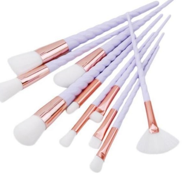 Other - 🆕️Unicorn & Rose Gold Cosmetic Brush 10 pc set